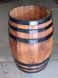 Antique Wooden Wine Barrel, Clean Condition, 24 Inch