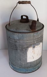 Galvanized Gas Kerosene Can,  Metal Wood Handle