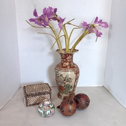 Lot Of Decorative Items ( Repair To Vase)