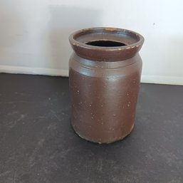 Antique Small 4.5' Brown Stoneware Crock