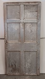 Early 1800s Six-Panel Door, Original Paint/ Finish, Mortised & Pegged Construction, 69x 34' Wide