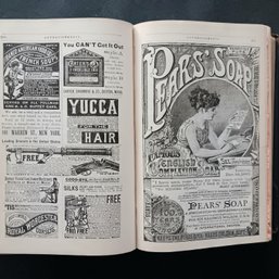 'Peterson's Magazine' Complete Year, 1889 Bound Text, Fashions Art, Crafts, Articles, Etc. 586 Pgs