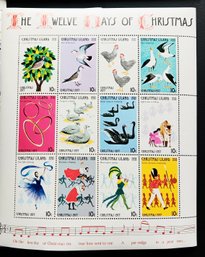 60 Sheets 'twelve Days Of Christmas', Christmas Islands, 6 Packets, Mint