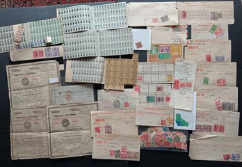 Ration Books, Fire Permits, Stock Transfer Stamps, Motor Vehicle Stamps