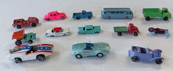 Nice Lot 1950s Die Cast Toy Cars, Bachmann Slot Car, Barclay, Tootsie, Leyland