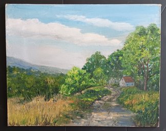 Vintage Oil Landscape Painting, 16x 20' On Artist Board