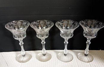 Cambridge 'Rose Point' Set Of 4 Sherry Glasses, 6 1/4 Inch