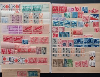Collection Of Vintage Air Mail Stamps,