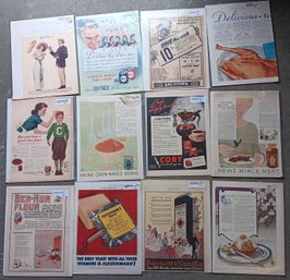 12 Vintage 1950's Magazine Ads