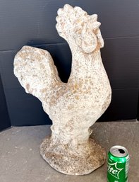 21 Inch Tall Concrete Garden Figure Rooster, 60 Lbs