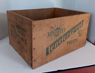 Antique Fruit Crate, Sunsweet Fruit Prunes