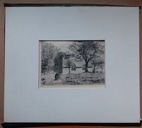 E. Nicolle (1830-1894), 'Saint-Valery-en-Caux,' Etching, Signed In Plate, Printed By Chalcographie Du Louvre