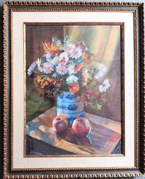 J.S. Howell, Pastel Still Life, Morristown Label, 25x 31 Inch