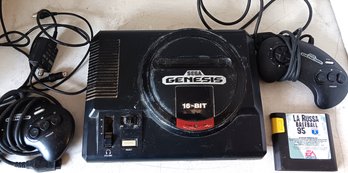 SEGA Genesis Console Model 1 (Model 1601), 2 Controllers, RF Switch, Power Cord, Game ( La Russia), For Parts