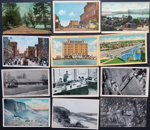 Vintage Post Card Collection: 125 NY, NJ, PA Scenic, Travel, Military & Real Photo Post Cards