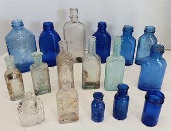 Vintage Group Of 17 Bottles, Some With Maker Names
