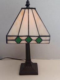 Boudoir Leaded Glass Lamp, Working Condition