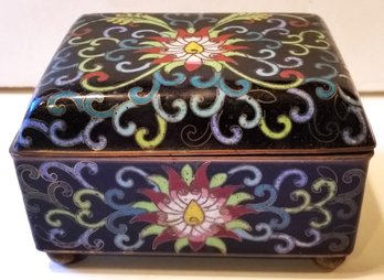 Antique Chinese Cloisonne Box Circa 1900, Trinket Box