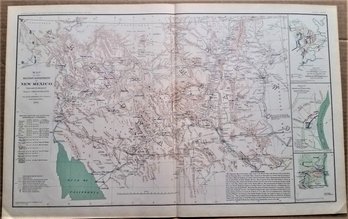 1864 Civil War - 'Forts In New Mexico, 'Official Records, The Union & Confederate Armies',  29x 18'