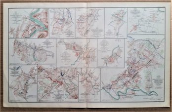 1864 Civil War - Harper's Ferry, Charlestown, 'Official Records, The Union & Confederate Armies',  29x 18'