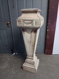 French Style Tapering Pedestal/ Jardiniere Stand, Carved Decoration, 47 Inch