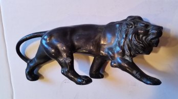 Antique Bronze Sculpture Classical 'walking Lion', 4.5 Inch