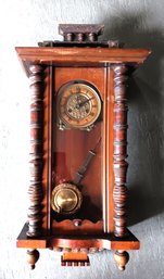 Antique (circa 1900) Wooden Wall Clock Regulator, Probably German