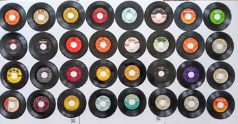 45 RPM Golden Oldies: R Nelson, F Avalon, Isley Bros, Lady Love, Get A Job, Etc, Set Of 32