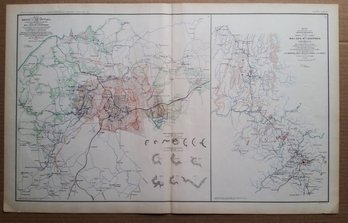 1864 Civil War Gen. Sherman Siege Of Atlanta, 'Official Records, The Union & Confederate Armies',  29x 18'