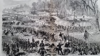 Original Published Civil War ''Champion Hills Battle',  Battle', Leslie, May 16 1863 , 17x 23.5'