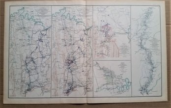 1864 Civil War Record: Sheridan, Army Of Tenn, Potomic Bal, ' The Union & Confederate Armies',  29x 18'