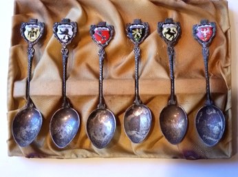 Set Of 6 Collector Spoons, Germany