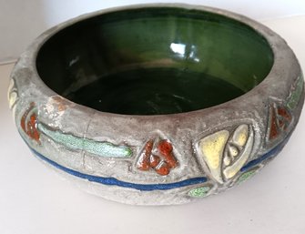 Antique Roseville 'Mostique' Bowl, Grey 1916