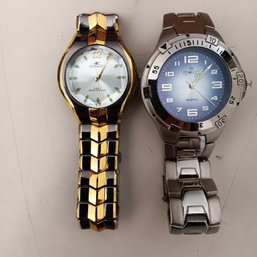 Pair Quartz Wrist Watches, Minicci & Denacci, New Batteries