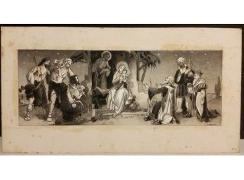 Church Art, Magi In Manger, L. Jambor, Listed Artist