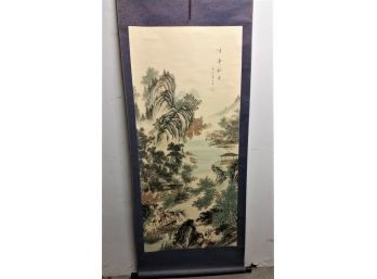 Chinese Landscape Scroll, Signed