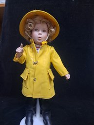 Shirley Temple Doll With Rain Outfit 9'