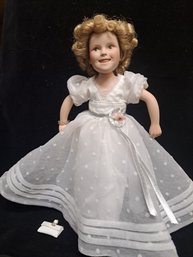 Shirley Temple Doll With White Dress 9'