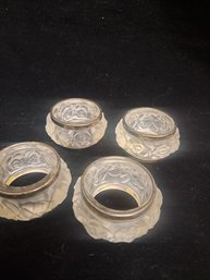 Frosted Glass Napkin Rings
