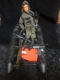 G I Joe In A Canoe With Accessories