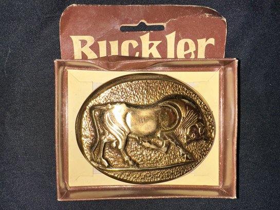 A Buckler Solid Brass Belt Buckle