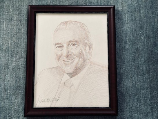 A Framed Signed Portrait By John Elliot