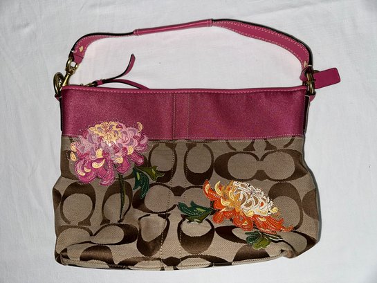Coach Pion Floral Handbag
