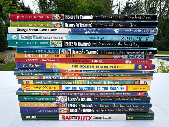 Large Lot Of Kids Books - Heroes In Training And More