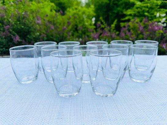 Set Of 12 Juice Glasses 3-1/8 In High