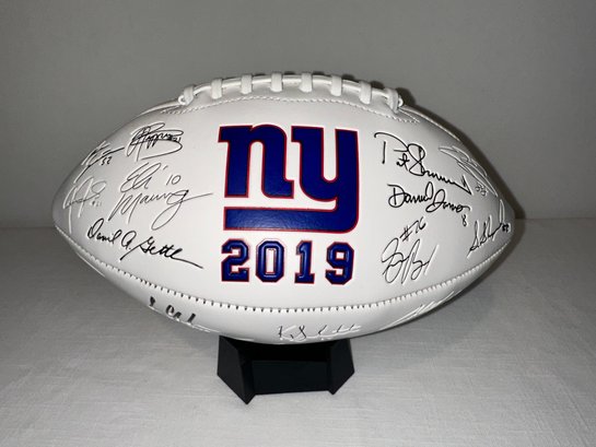 NY Giants 2019 Autographed Football Collectible Souvenir