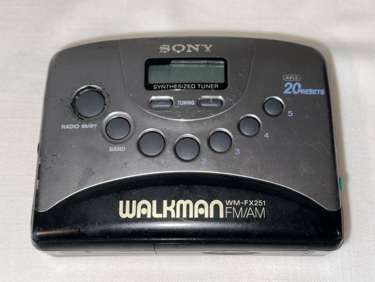 Sony Walkman Portable Cassette Tape AM FM Radio Player