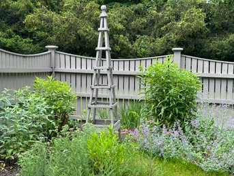 A 7 Foot Wooden Garden Obelisk