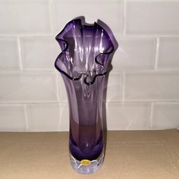 Fabulous Adam Jablonski Swung Art Glass Vase Signed