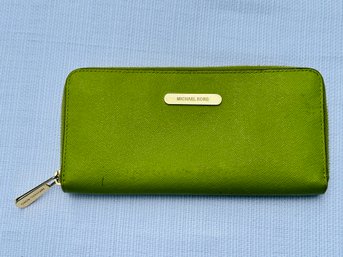 Michael Kors Green Leather Wallet